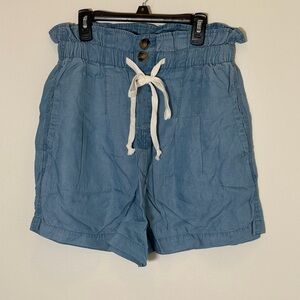 Zenana Outfitters Blue High Waist Shorts